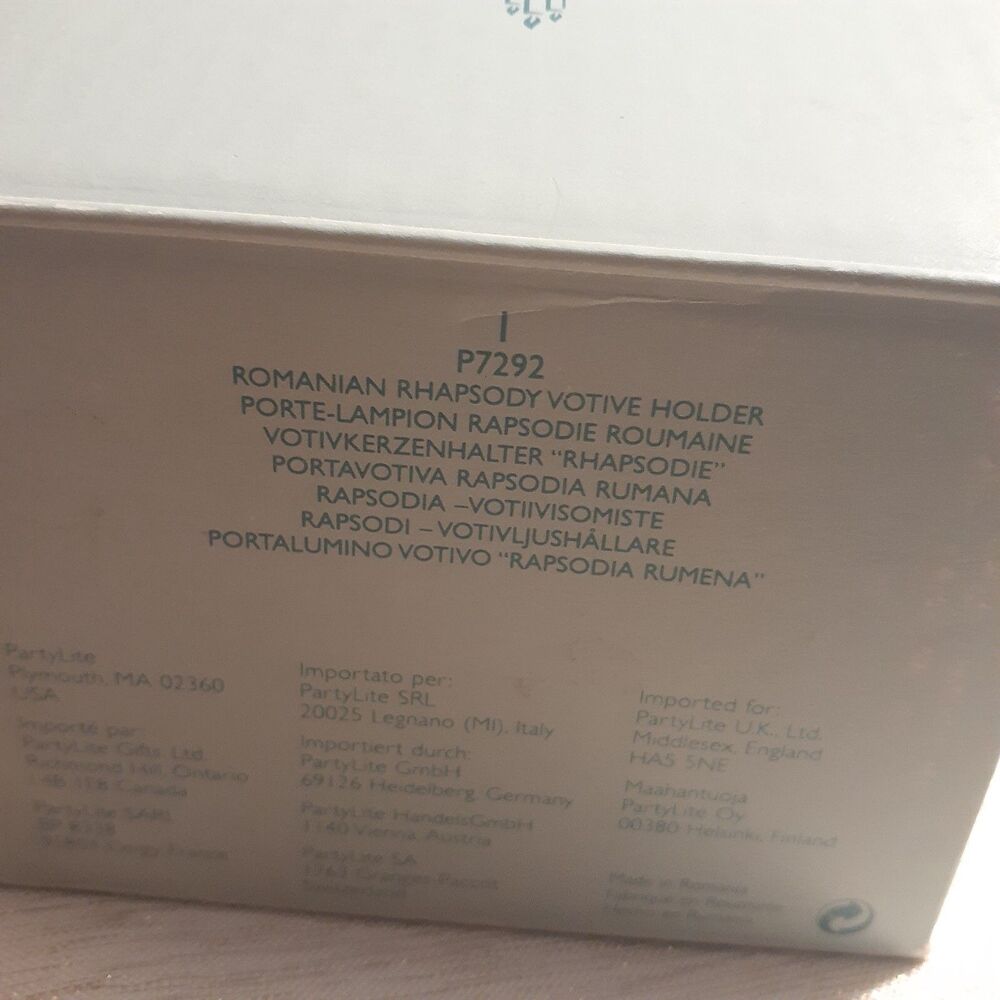 Partylite P7292 Romanian Rhapsody Votive Holder Tealight Holder Gold Details - Picture 2 of 5